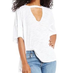 We The Free Distressed Burnout Vneck Tee